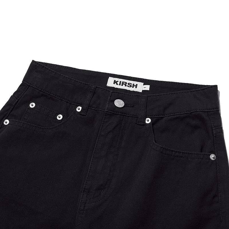 モノカラーストレートパンツ【ブラック】