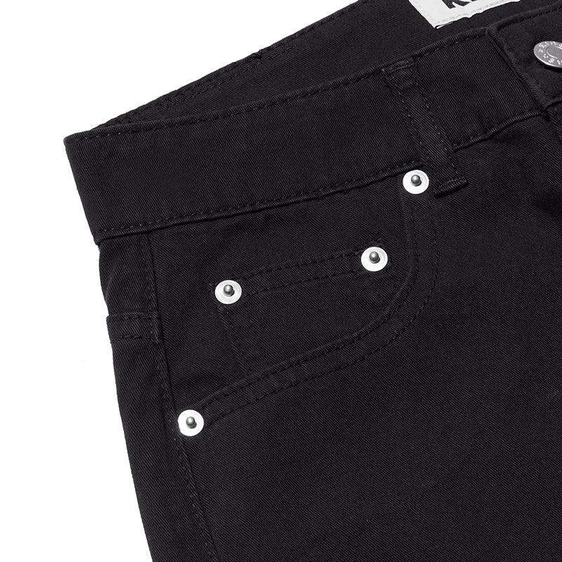 モノカラーストレートパンツ【ブラック】