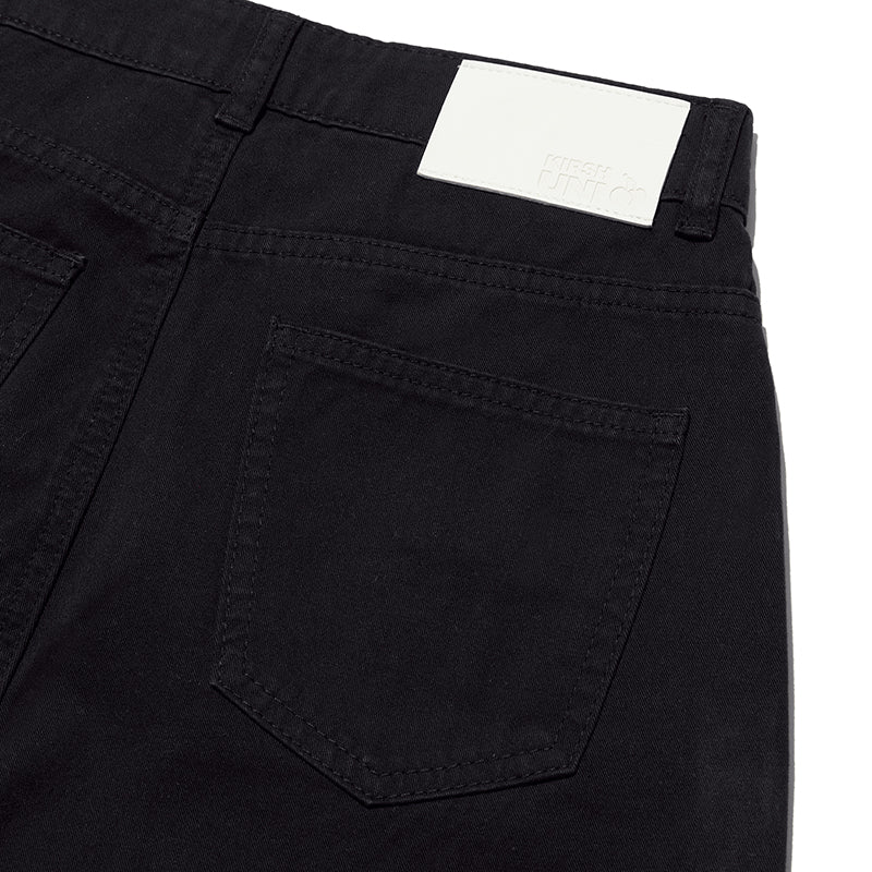 モノカラーストレートパンツ【ブラック】