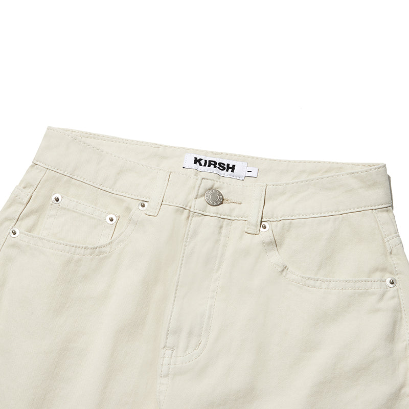 モノカラーストレートパンツ【アイボリー】