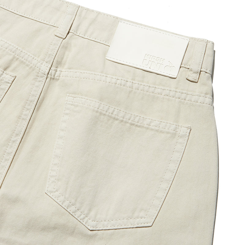 モノカラーストレートパンツ【アイボリー】