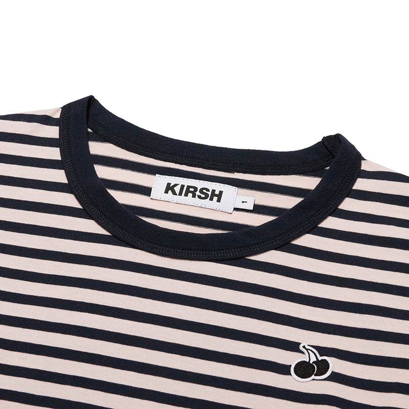 モノチェリーストライプTシャツ【ピンク】