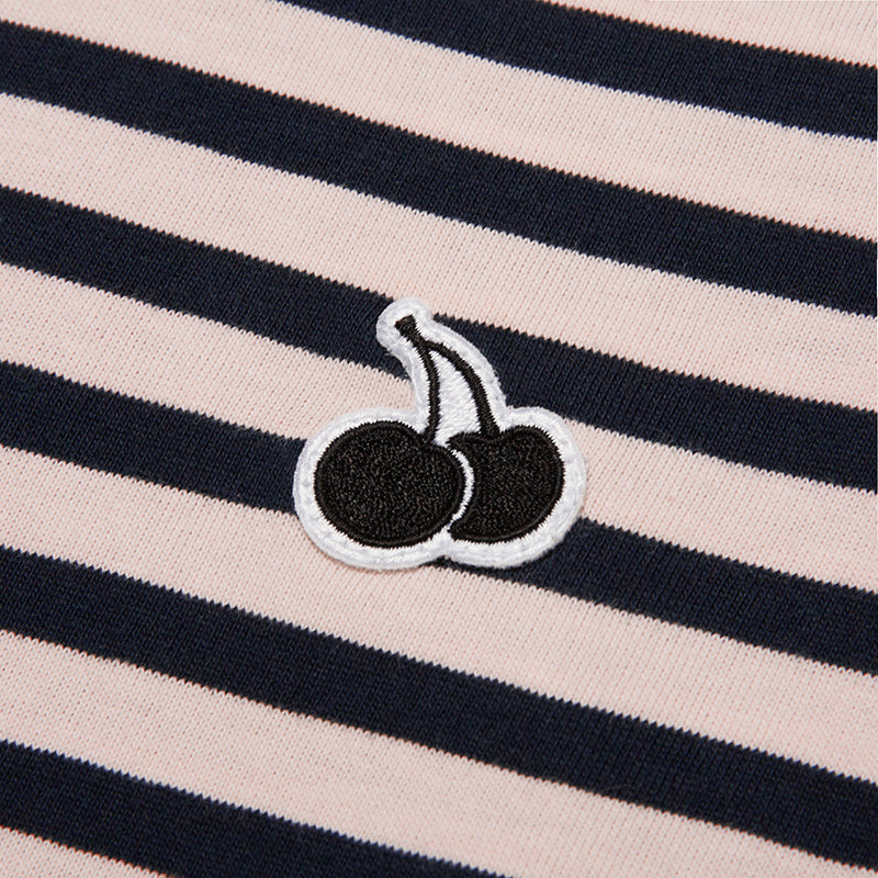 モノチェリーストライプTシャツ【ピンク】