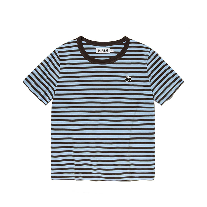 モノチェリーストライプTシャツ【スカイ】