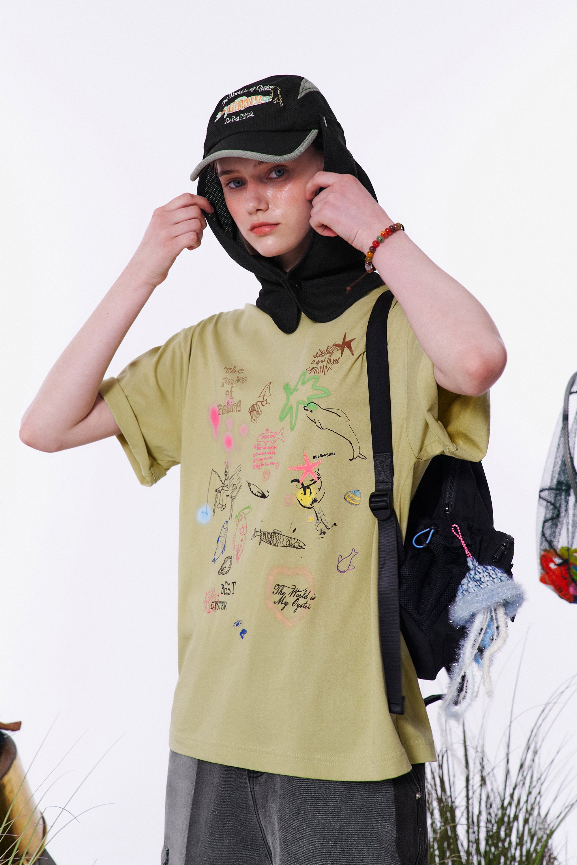 フィッシングメッシュボールキャップ【ブラック】