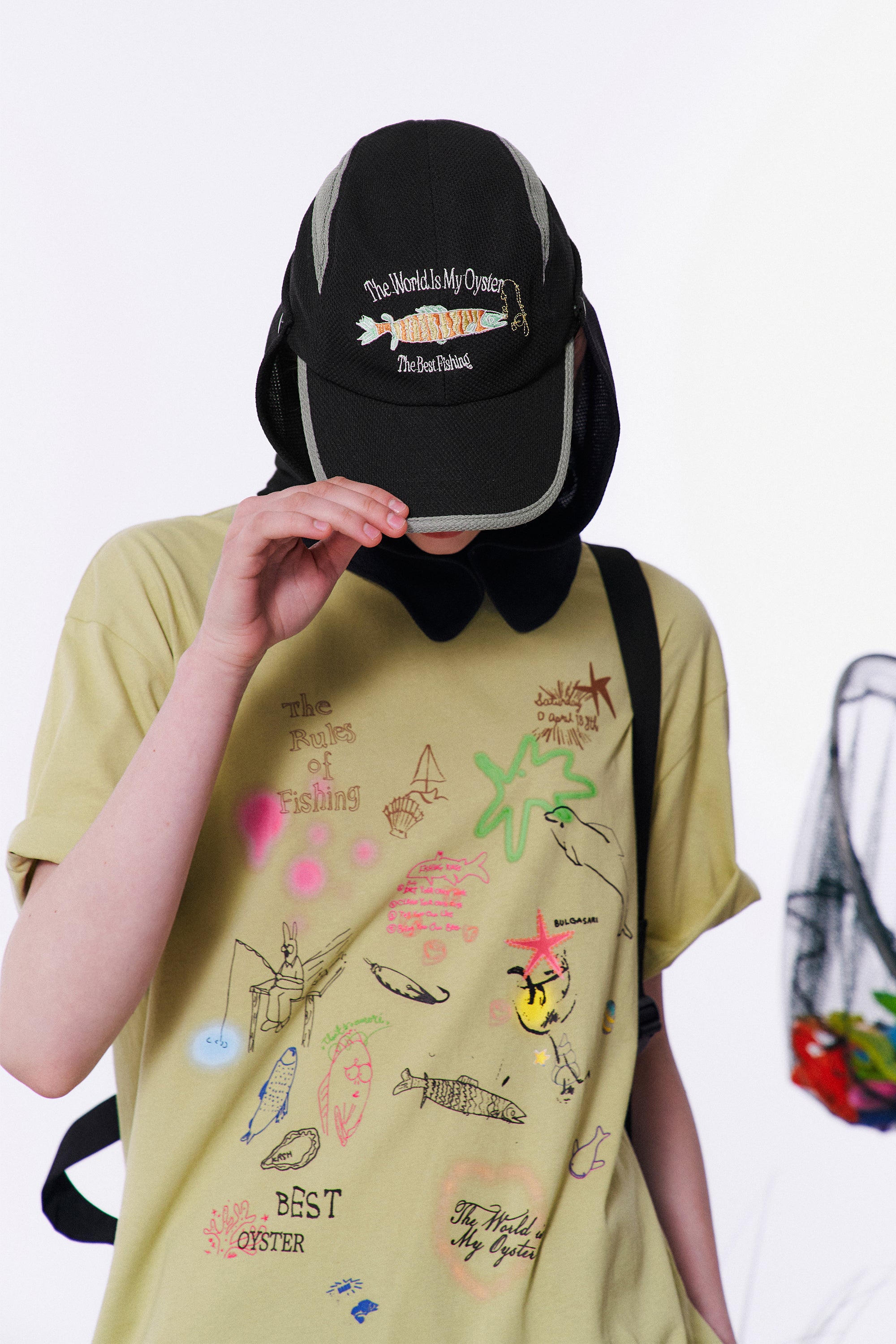 フィッシングメッシュボールキャップ【ブラック】