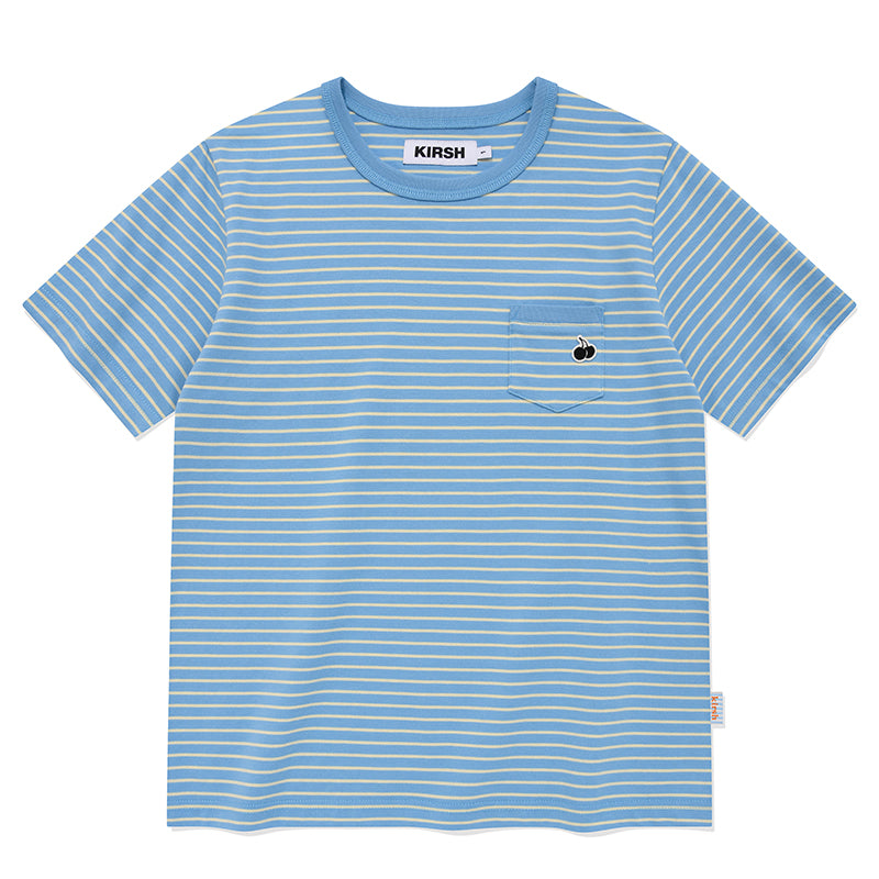 ユニブルーカームストライプTシャツ【ネイビー】
