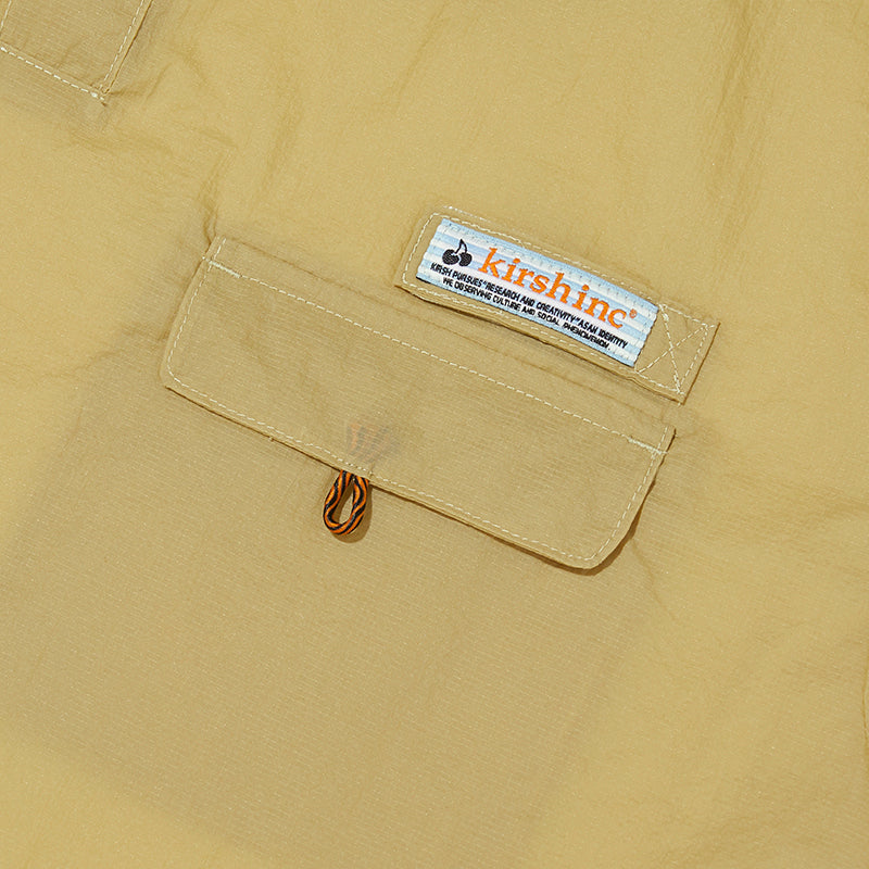 ユニポケットポイントウーブンTシャツ【ベージュ】