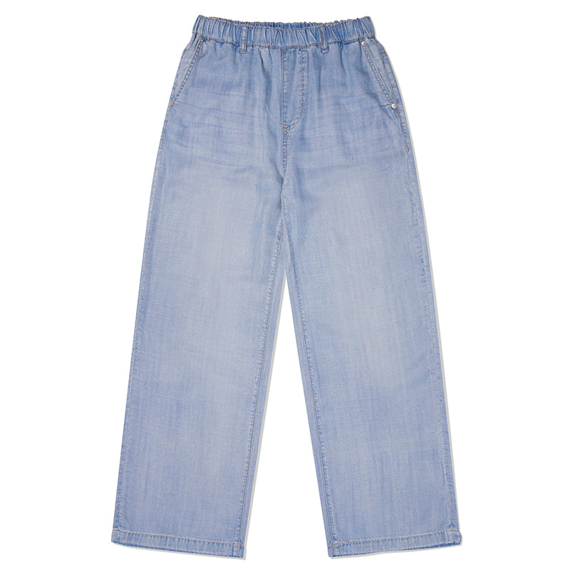 ウィメン クールワイドフィットバンディングパンツ【ライトブルー】