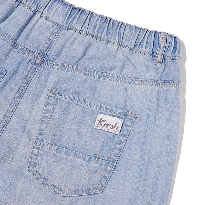 ウィメン クールワイドフィットバンディングパンツ【ライトブルー】