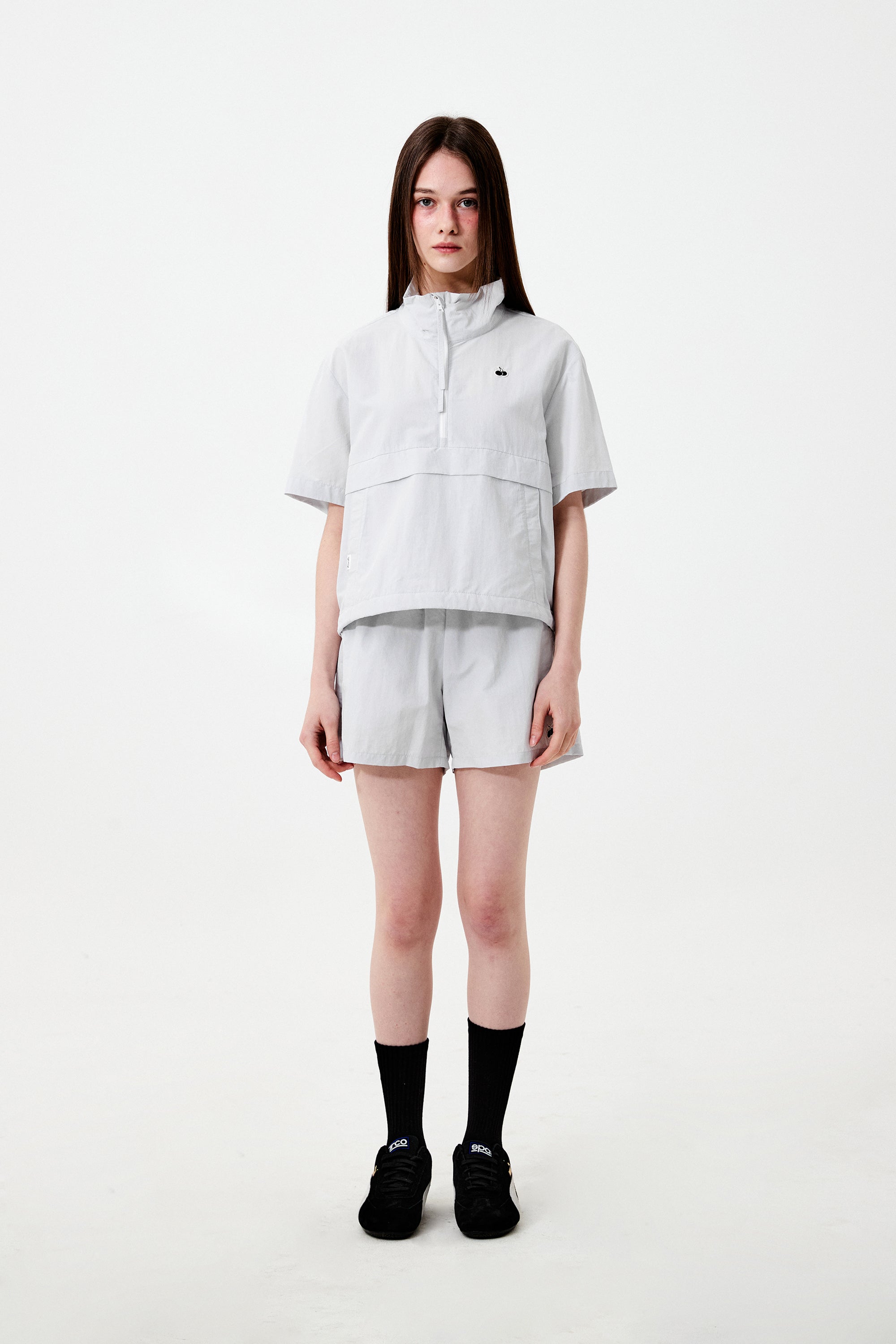 UNI モノチェリーハーフバンディングパンツ【ライトグレー】