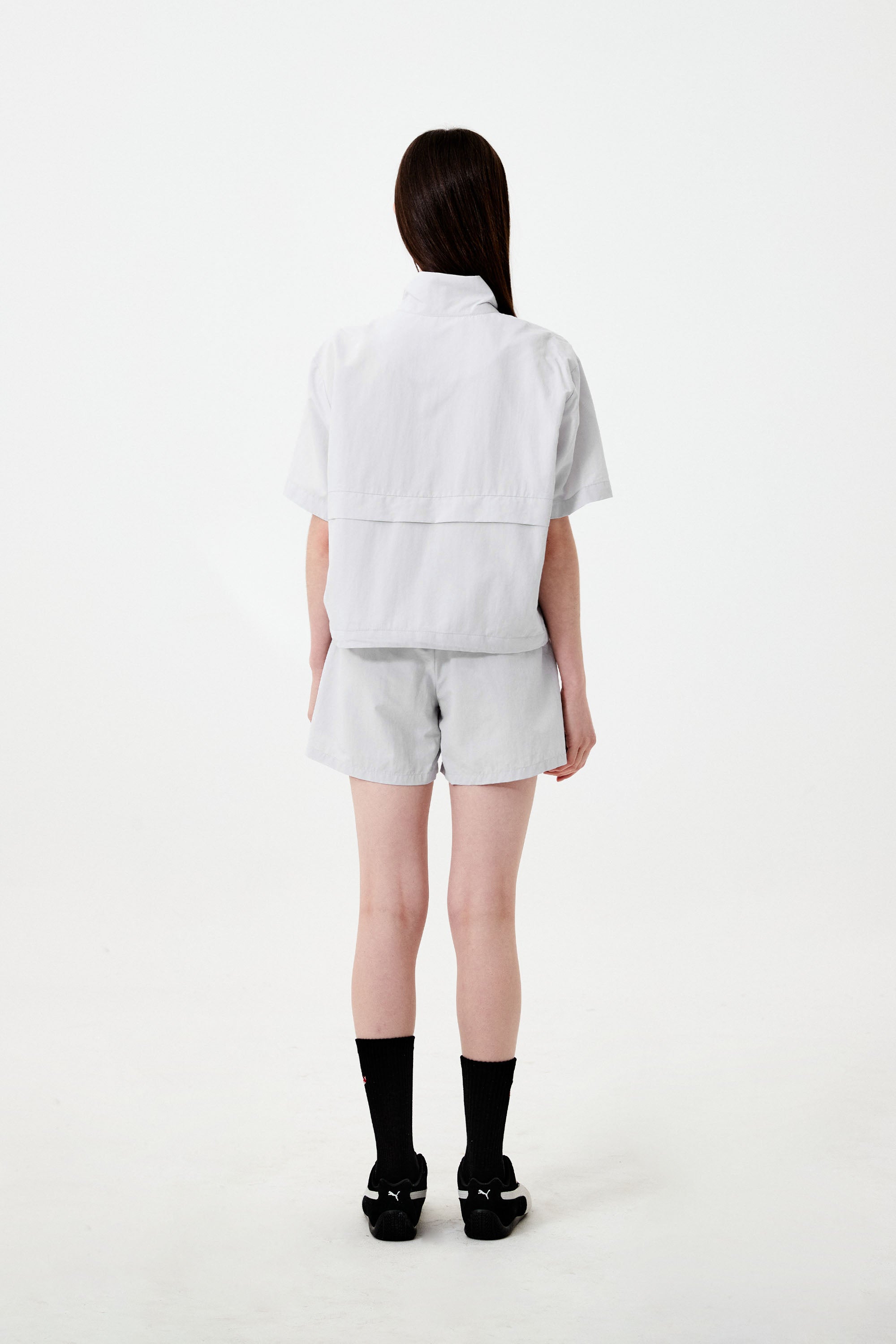 UNI モノチェリーハーフバンディングパンツ【ライトグレー】