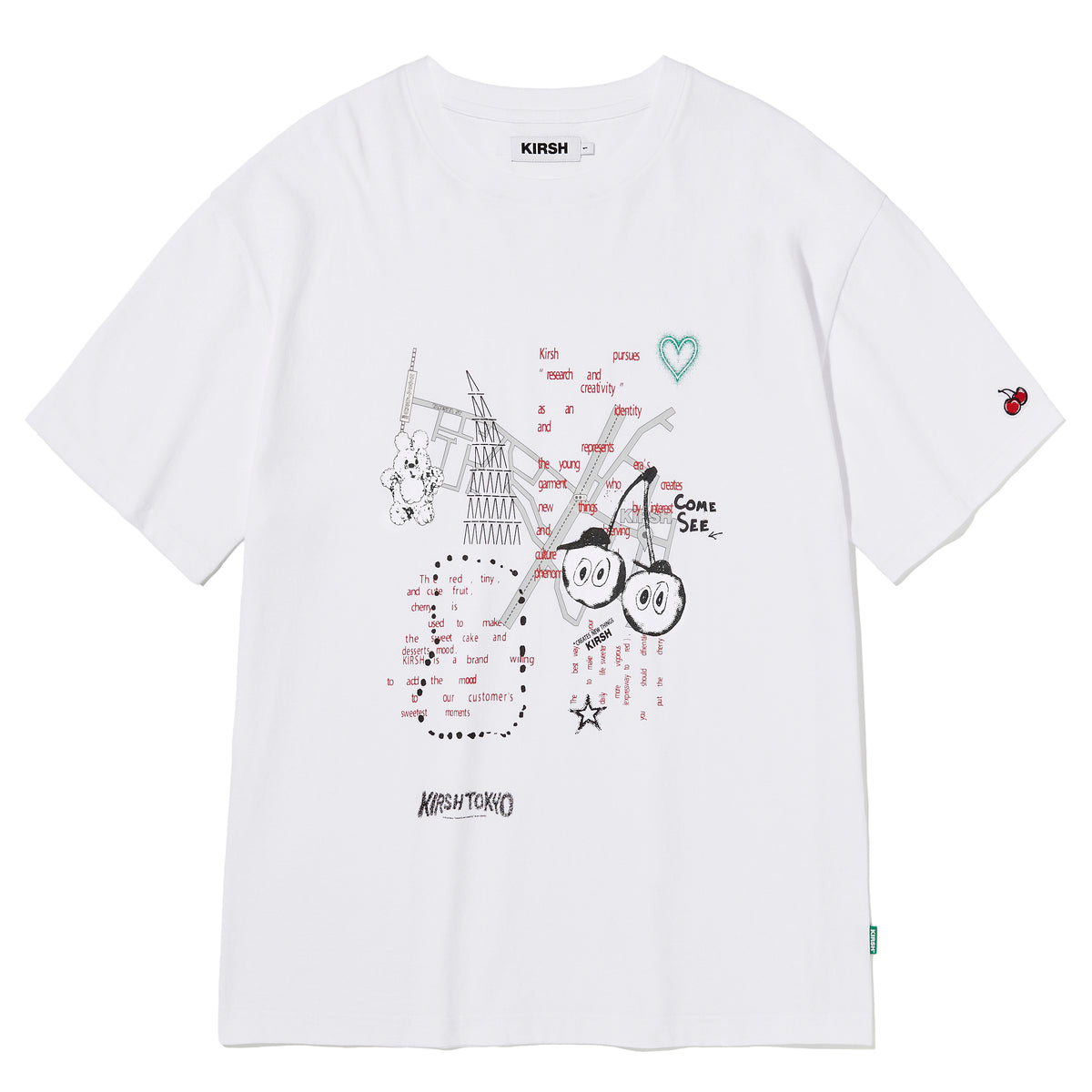 日本限定】KIRSH X TOKYO シティアートワークTシャツ【ホワイト】