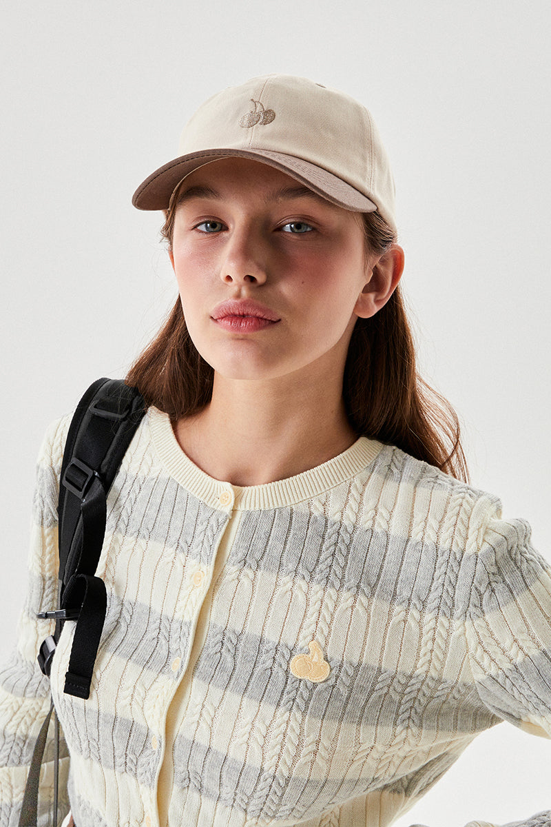 モノチェリーカラーミックスボールキャップ【クリーム】