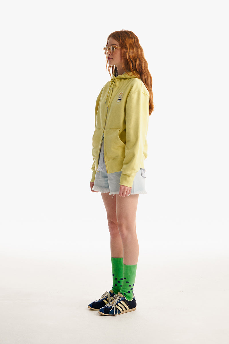 ウィッティバニーワッペンフーディージップアップ【イエロー】