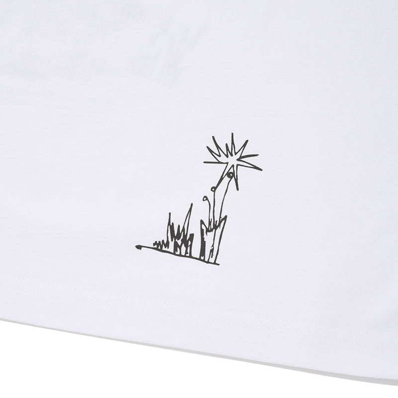 ウィッティバニースケッチクロップTシャツ【ホワイト】