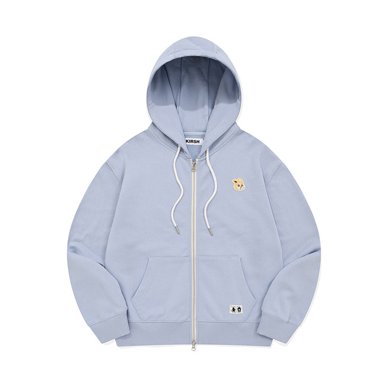 ウィッティバニーワッペンナッピングフーディージップアップ【スカイ】