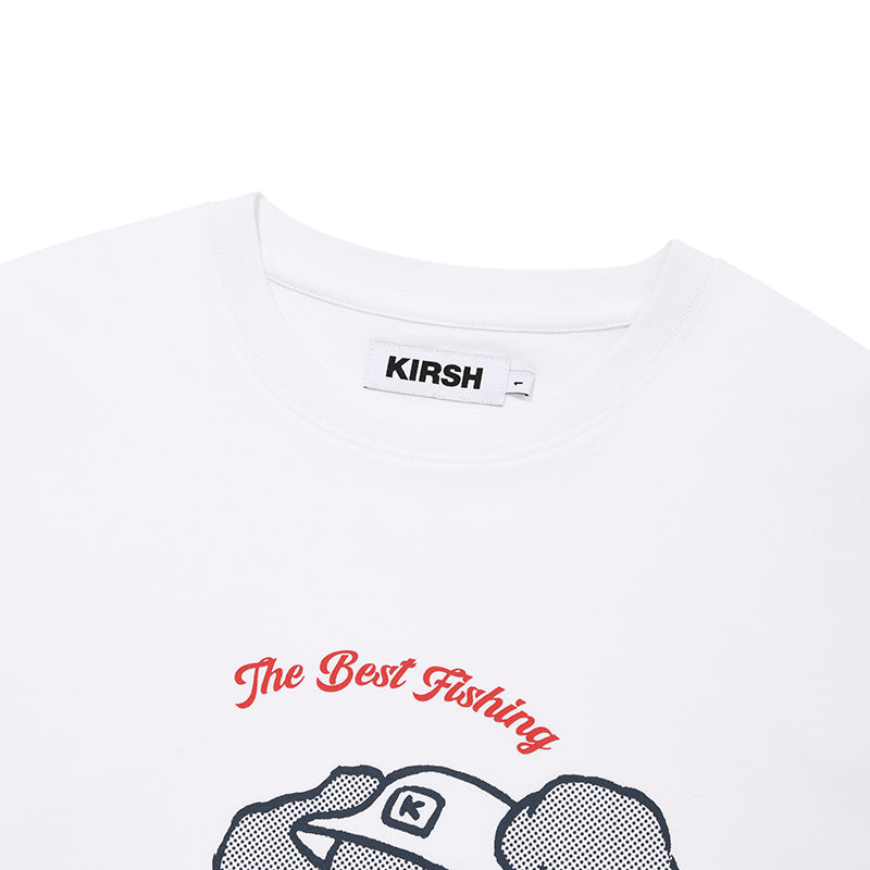 フィッシングウィッティバニーグラフィックルーズフィットTシャツ【ホワイト】