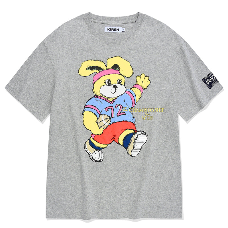 ウィティーバニールーズフィットグラフィックTシャツ【メランジグレー】