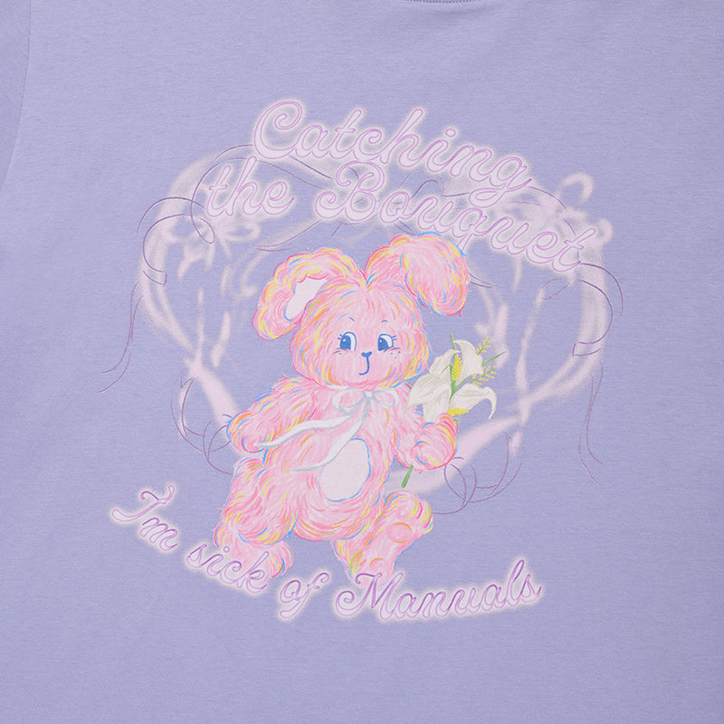 ウィッティバニーブーケガールTシャツ【ライトラベンダー】