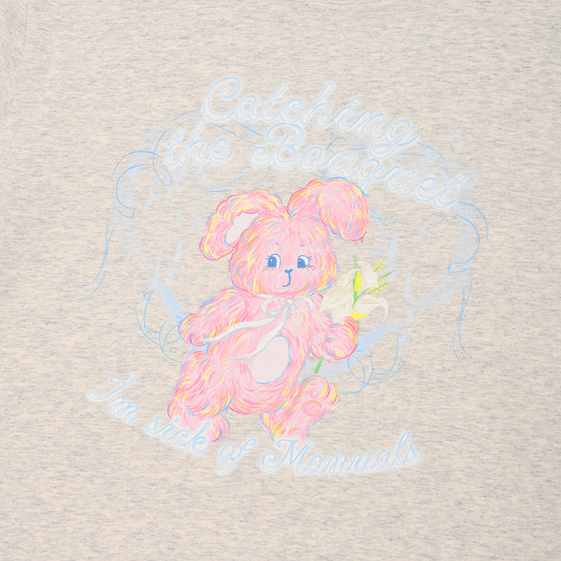 ウィッティバニーブーケガールTシャツ【オートミール】