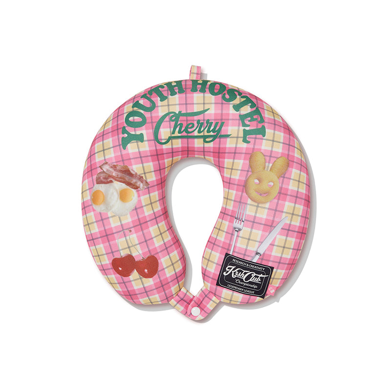 ブレックファストグラフィックネックピロー【ピンク】