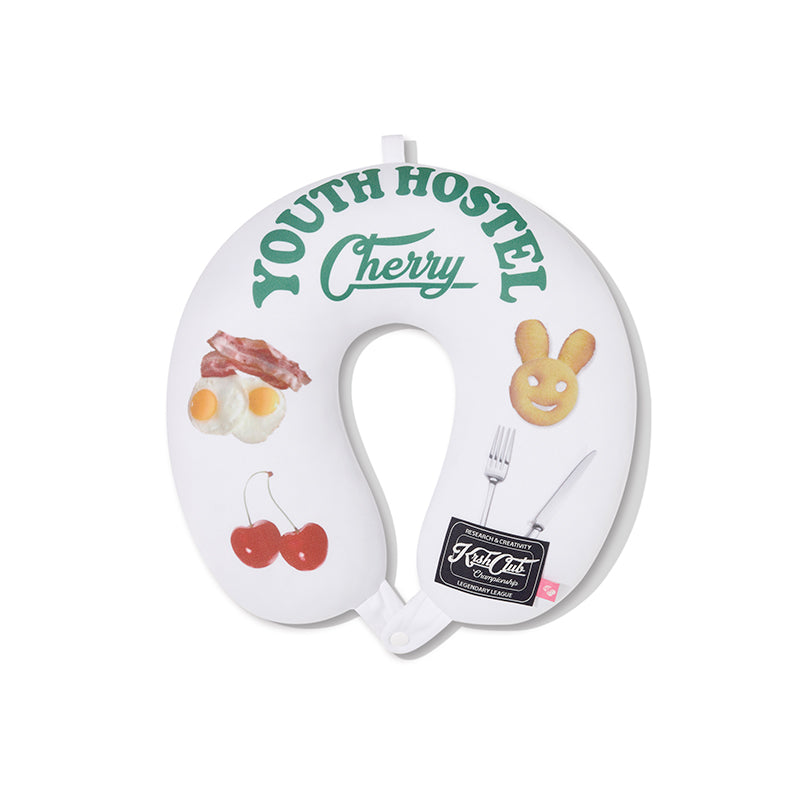 ブレックファストグラフィックネックピロー【ホワイト】