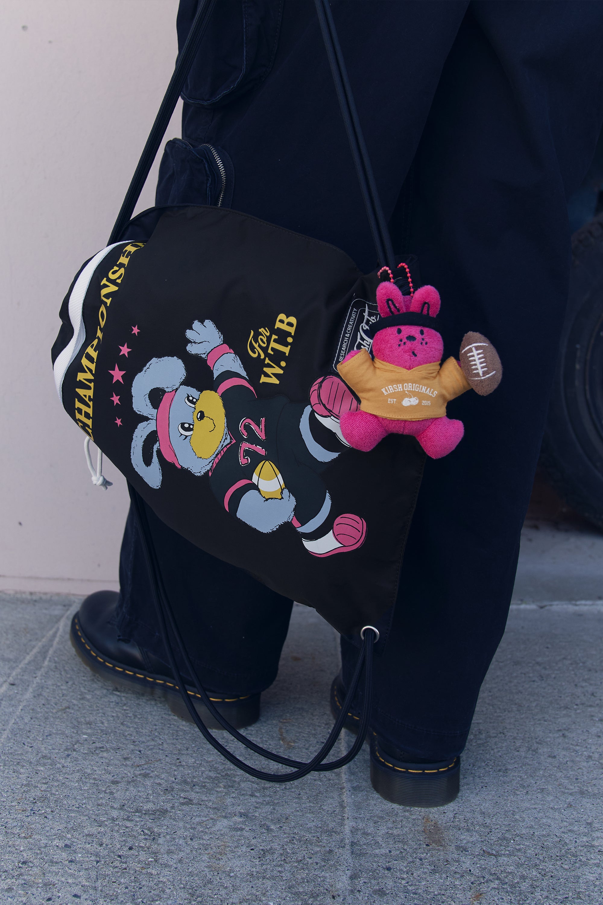 ウィティーバニー ラグビープレイヤーキーリング【ピンク】