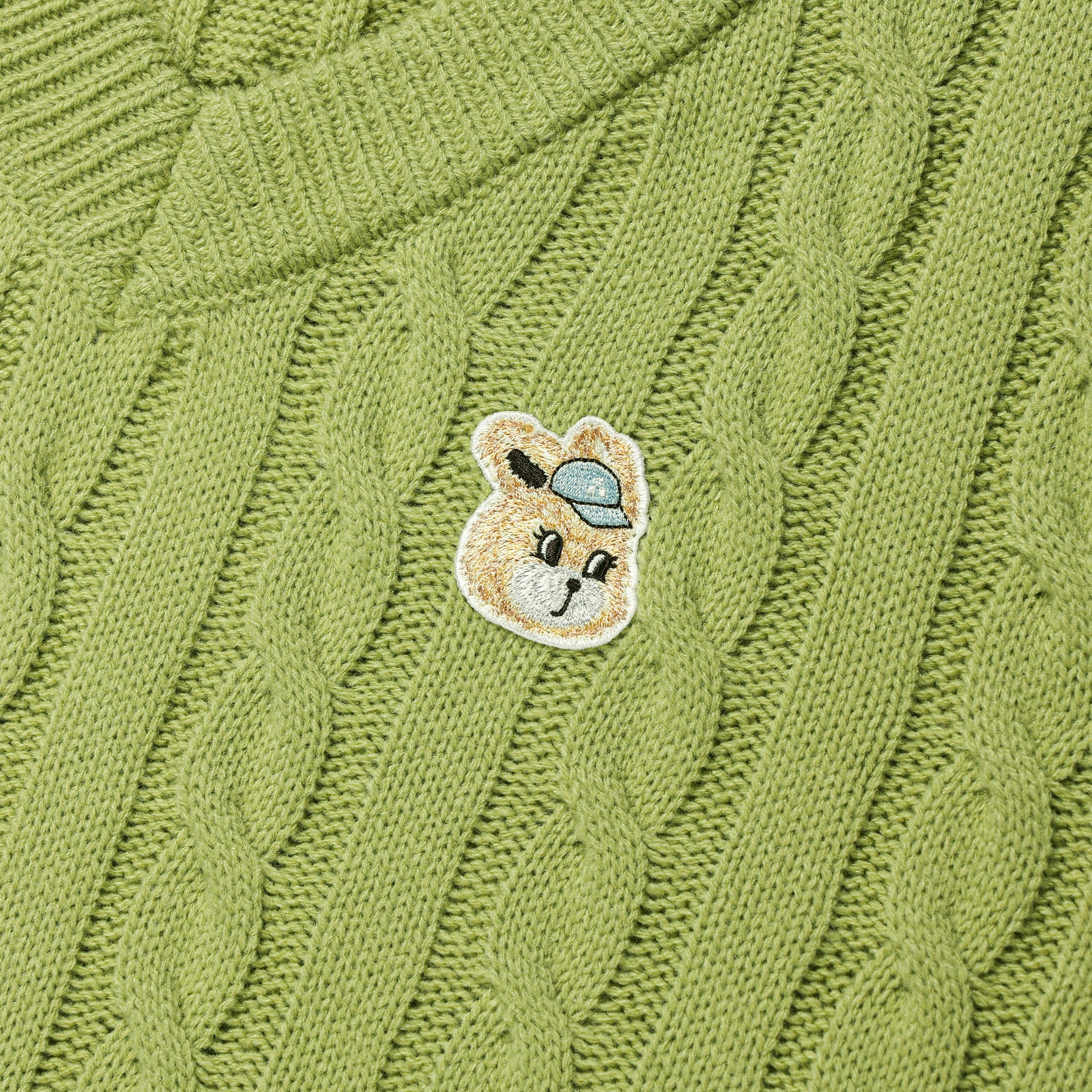 ウィティーバニー ケーブル ニットベスト【ライトミント】