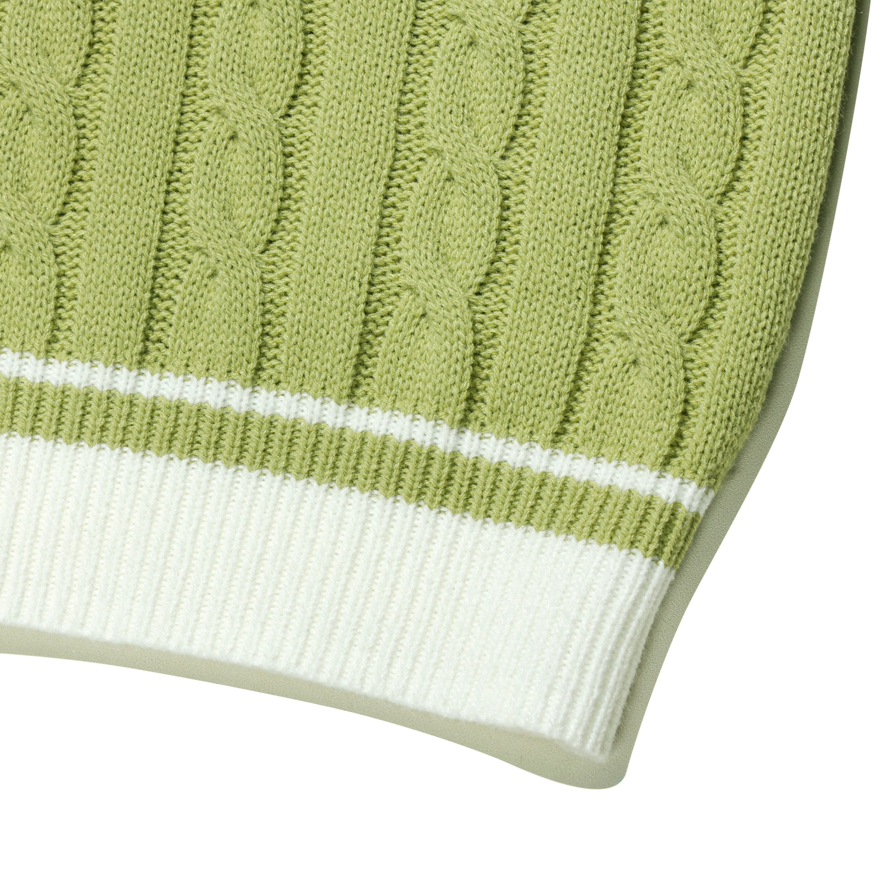 ウィティーバニー ケーブル ニットベスト【ライトミント】