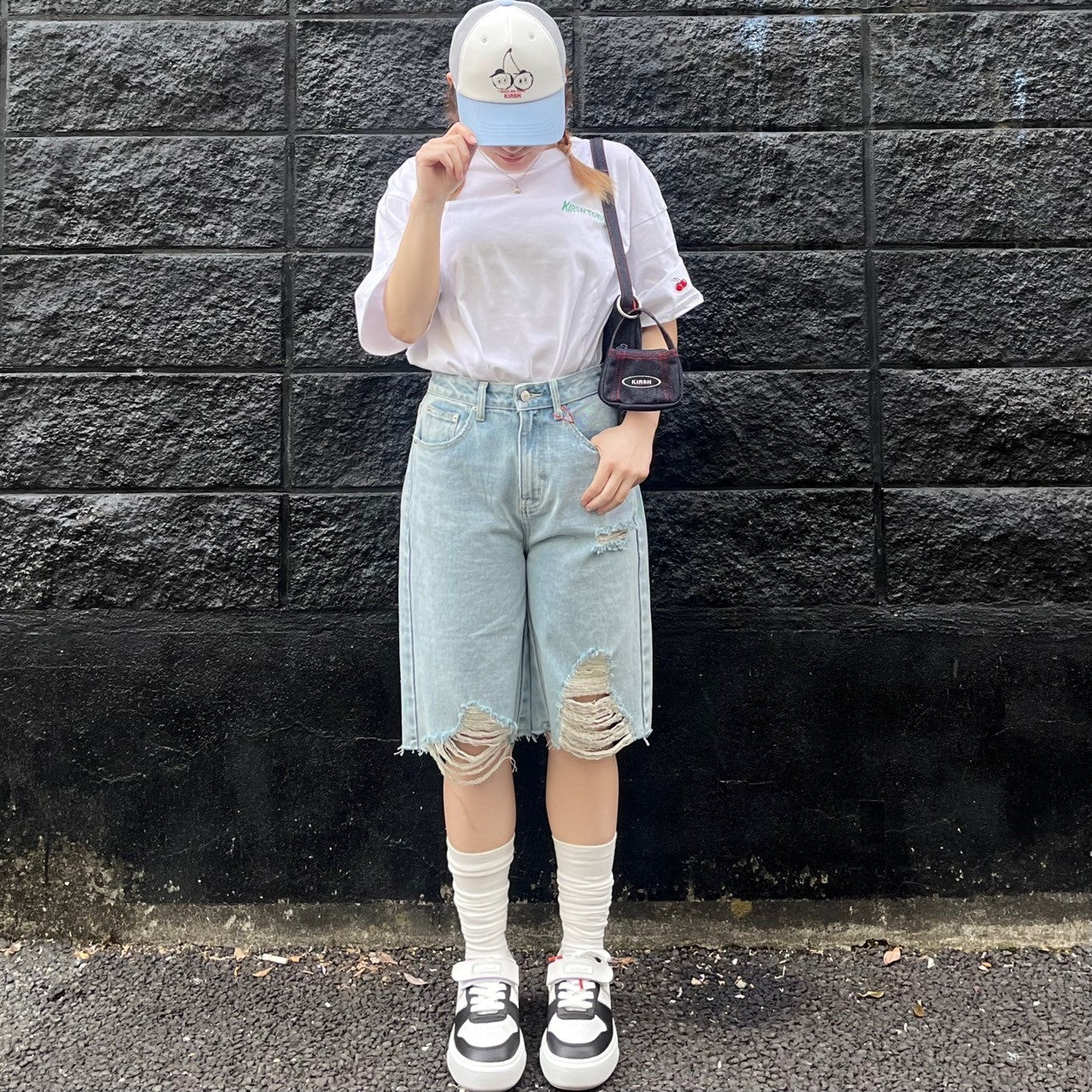 【日本限定】KIRSH X TOKYO ビンテージステッチポイントコインバッグ【ダークブルー】