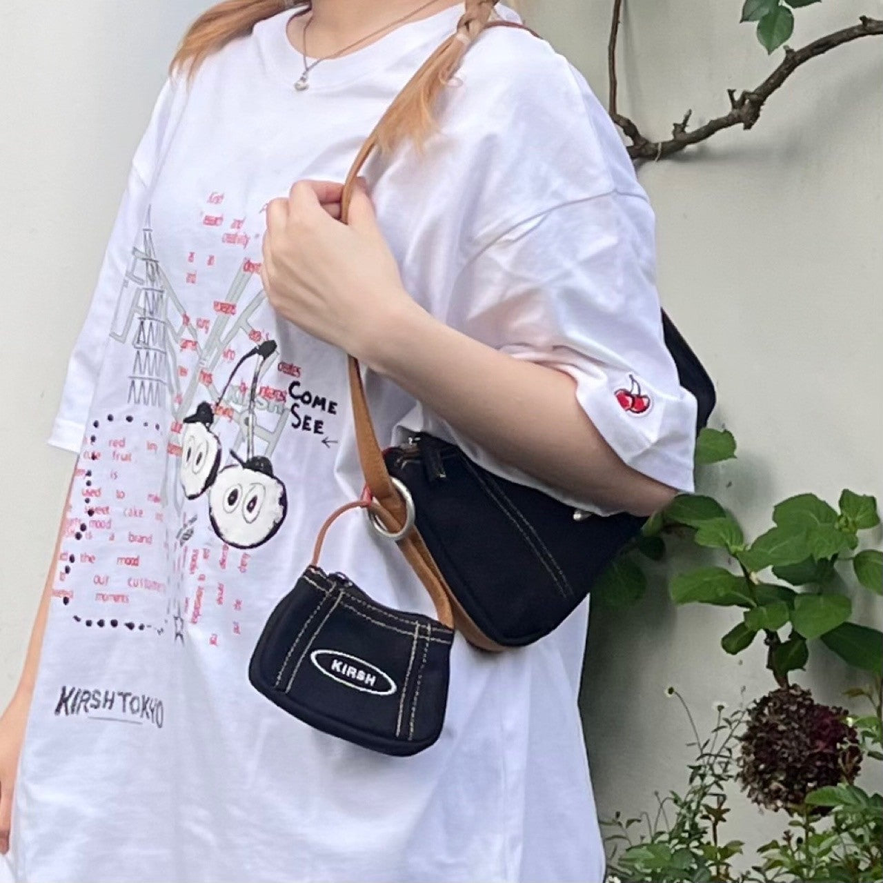 【日本限定】KIRSH X TOKYO ビンテージステッチポイントコインバッグ【ブラック】