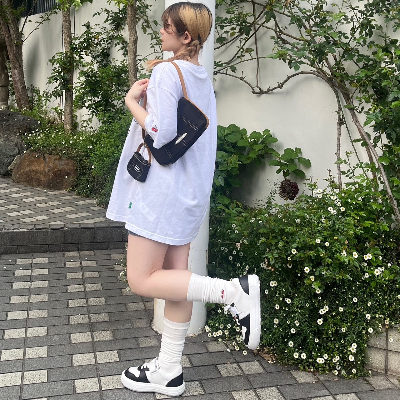 【日本限定】KIRSH X TOKYO ビンテージステッチポイントコインバッグ【ブラック】