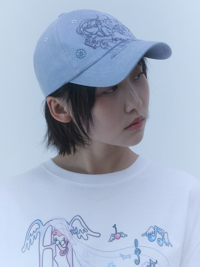 KIRSH X SUNONEBIRD エンブロイダリー ボールキャップ【スカイ】
