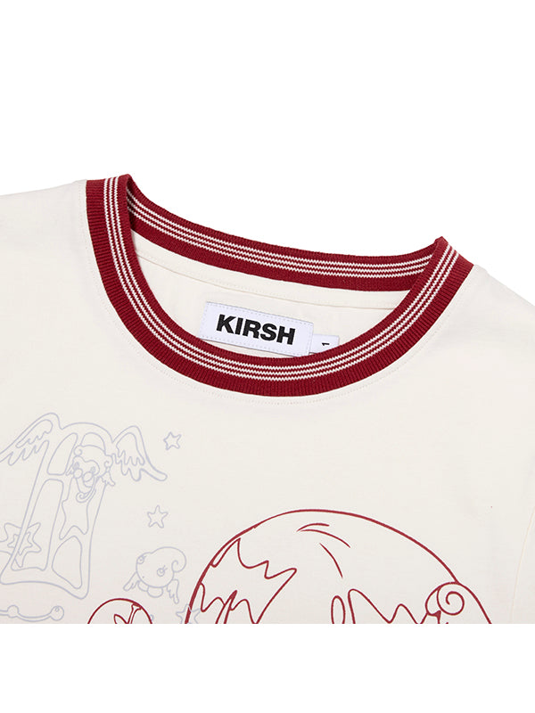 KIRSH X SUNONEBIRD リンガー Tシャツ【ライトイエロー】