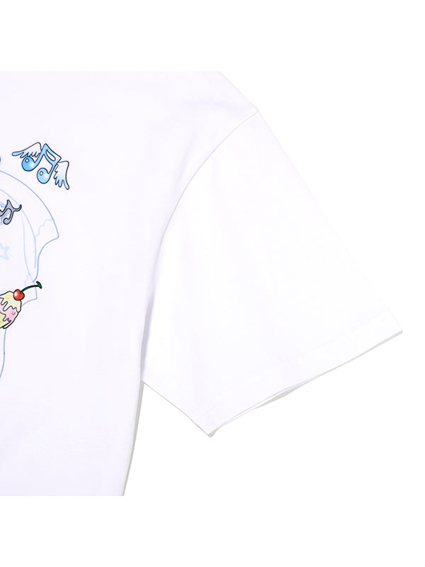 KIRSH X SUNONEBIRD メイングラフィックビックオーバーサイズ Tシャツ【ホワイト】