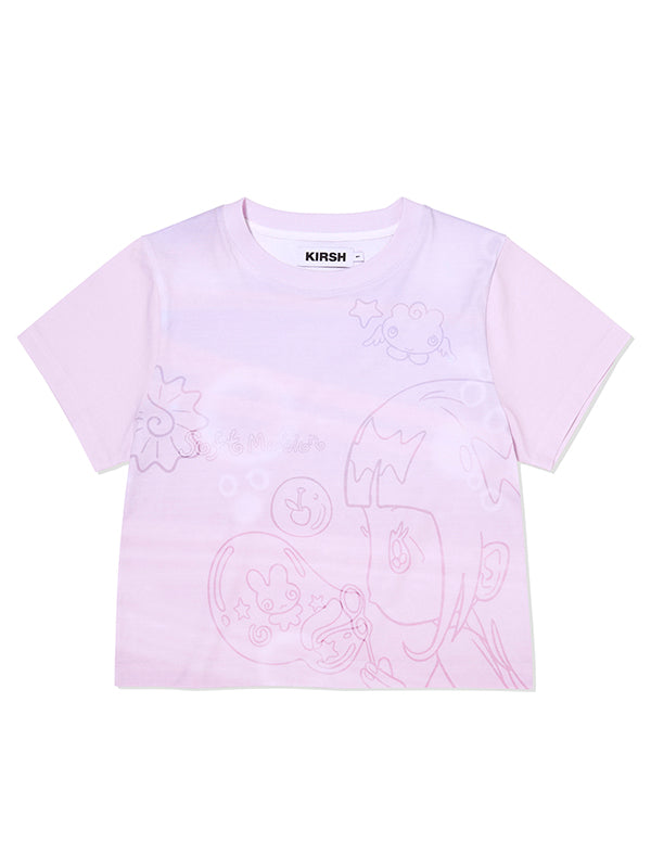 KIRSH X SUNONEBIRD フルプリントスタンダードフィット Tシャツ【ピンク】