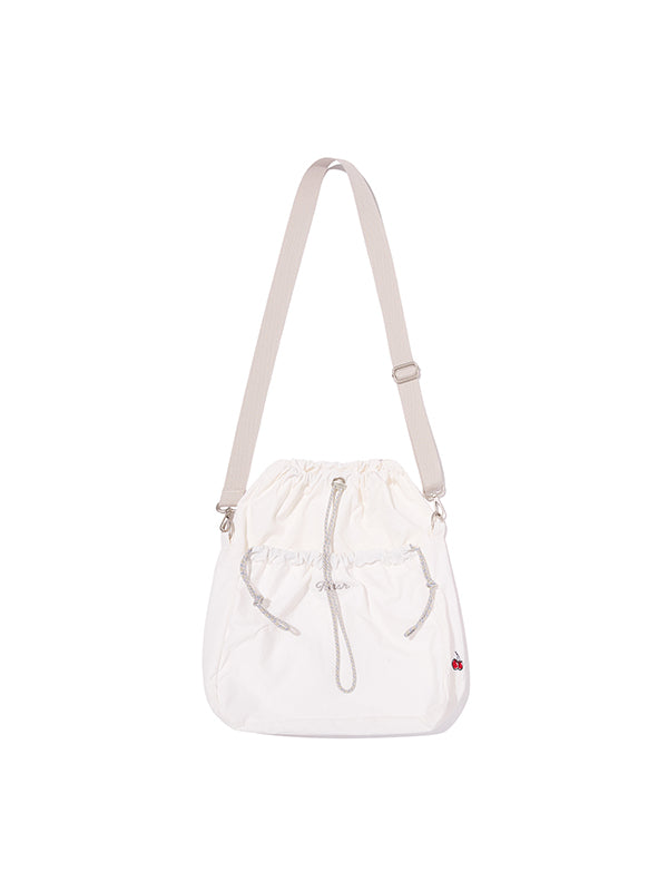 KIRSHポケットストリングクロスバッグ 【アイボリー】