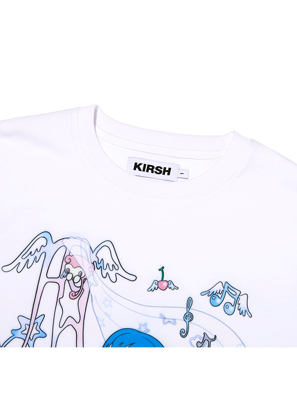 KIRSH X SUNONEBIRD メイングラフィックビックオーバーサイズ Tシャツ【ホワイト】