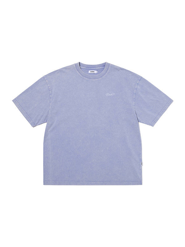 ワーディングルーズフィットピグメントTシャツ【スカイ】