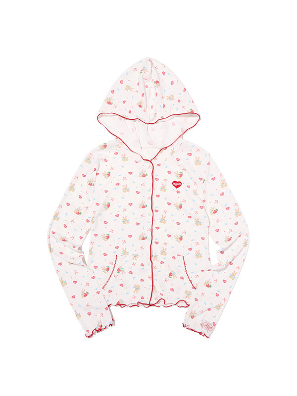 KIRSH メロウフーデッドカーディガン【ホワイト】