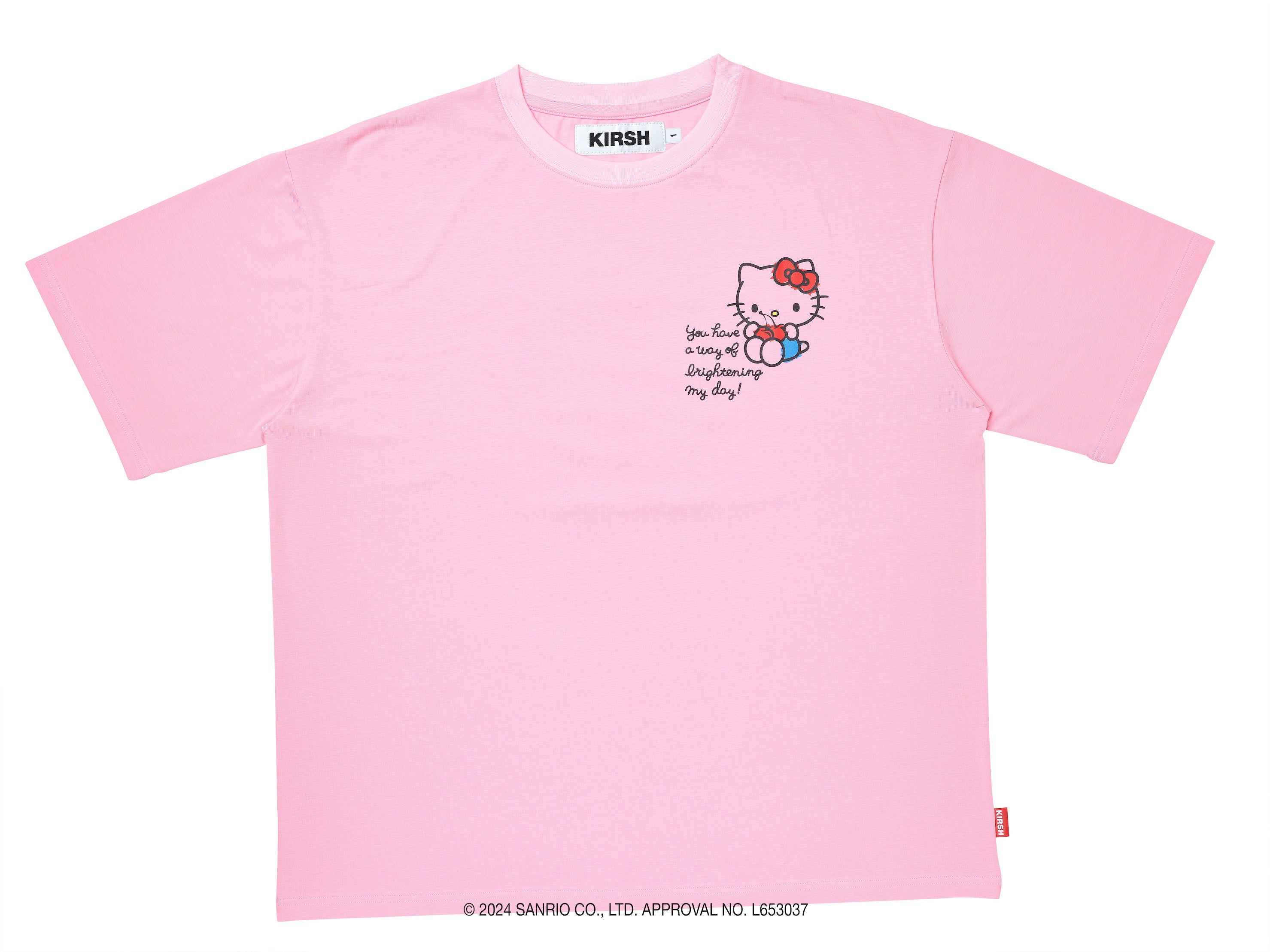 【KIRSH X HELLO KITTY】バックプリンティングTシャツ【ピンク】