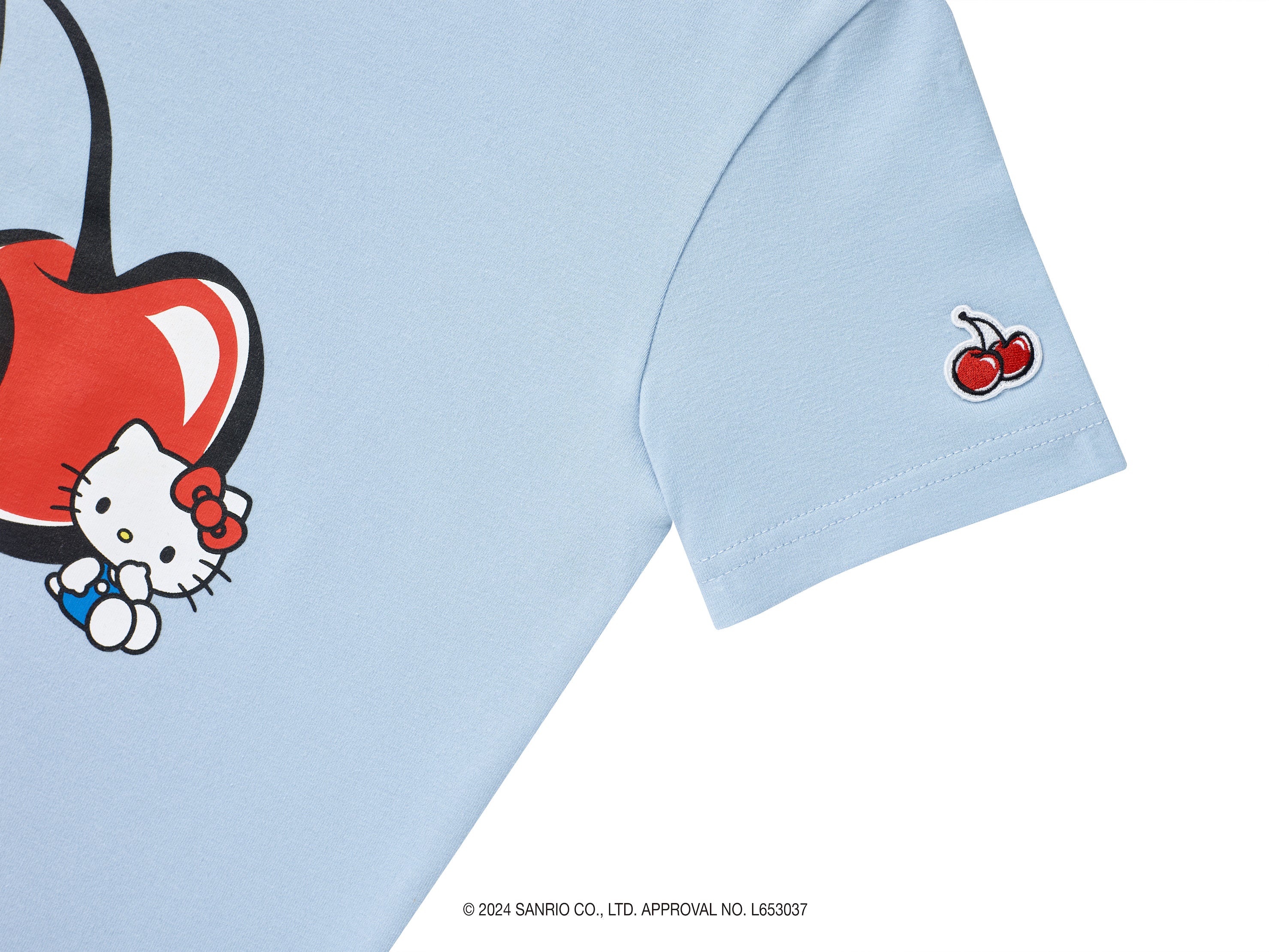 【KIRSH X HELLO KITTY】チェリークロップTシャツ【スカイ】