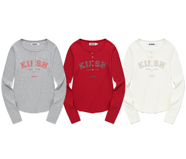 アーチロゴ スリムフィット ロングロングスリーブ【メランジグレー】 アーチロゴ スリムフィット ロングロングスリーブ【メランジグレー】