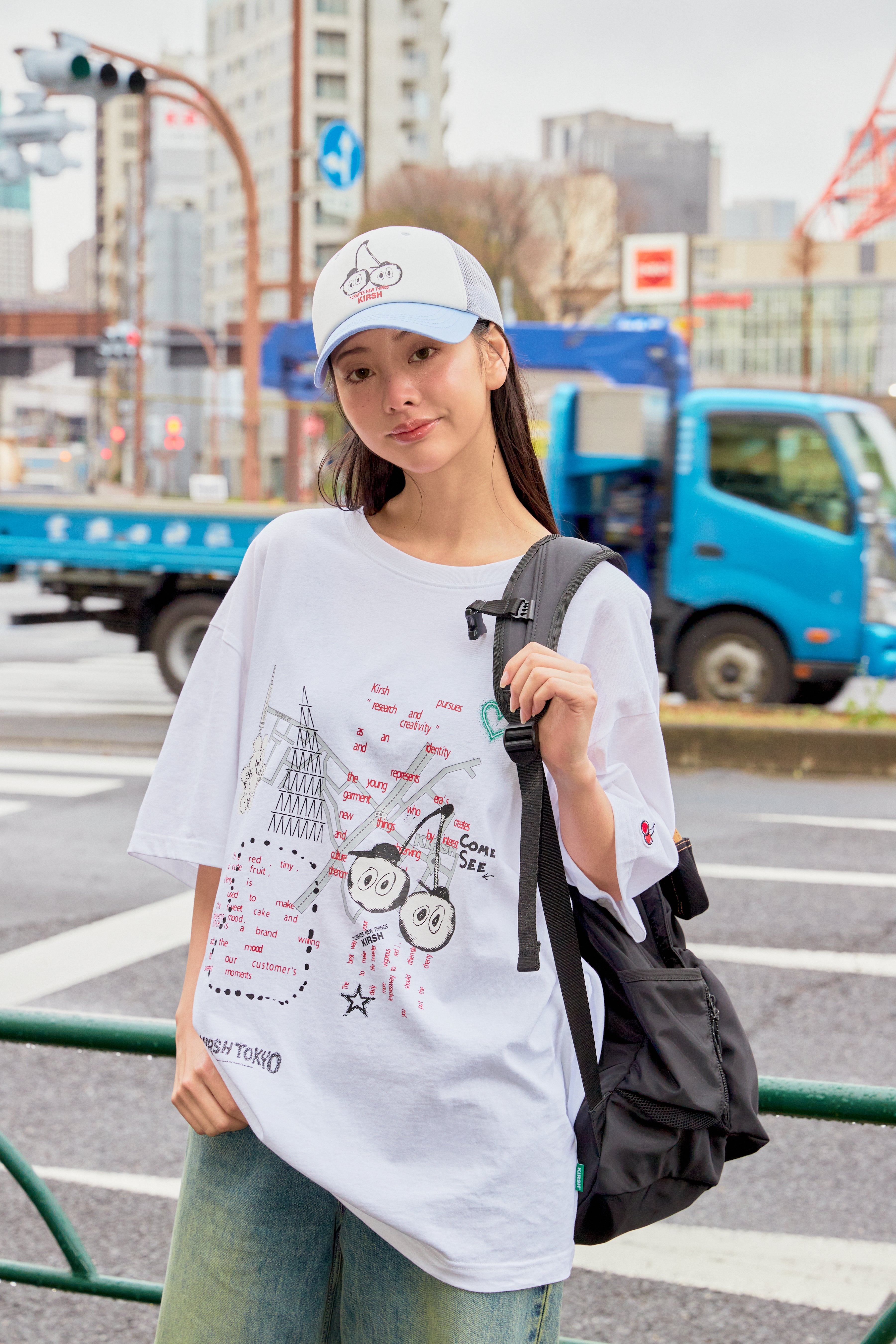 【日本限定】KIRSH X TOKYO シティアートワークTシャツ【ホワイト】