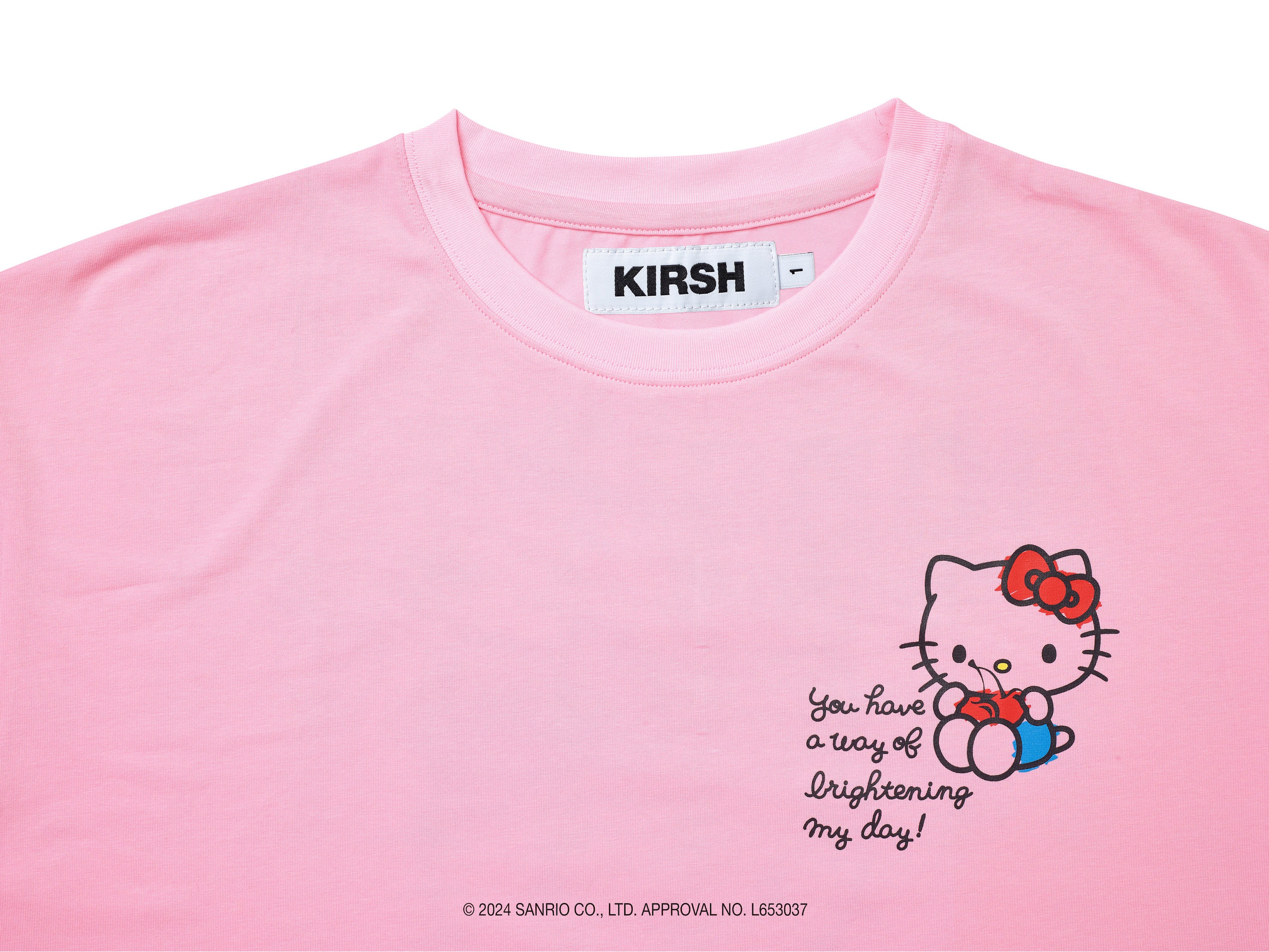 【KIRSH X HELLO KITTY】バックプリンティングTシャツ【ピンク】