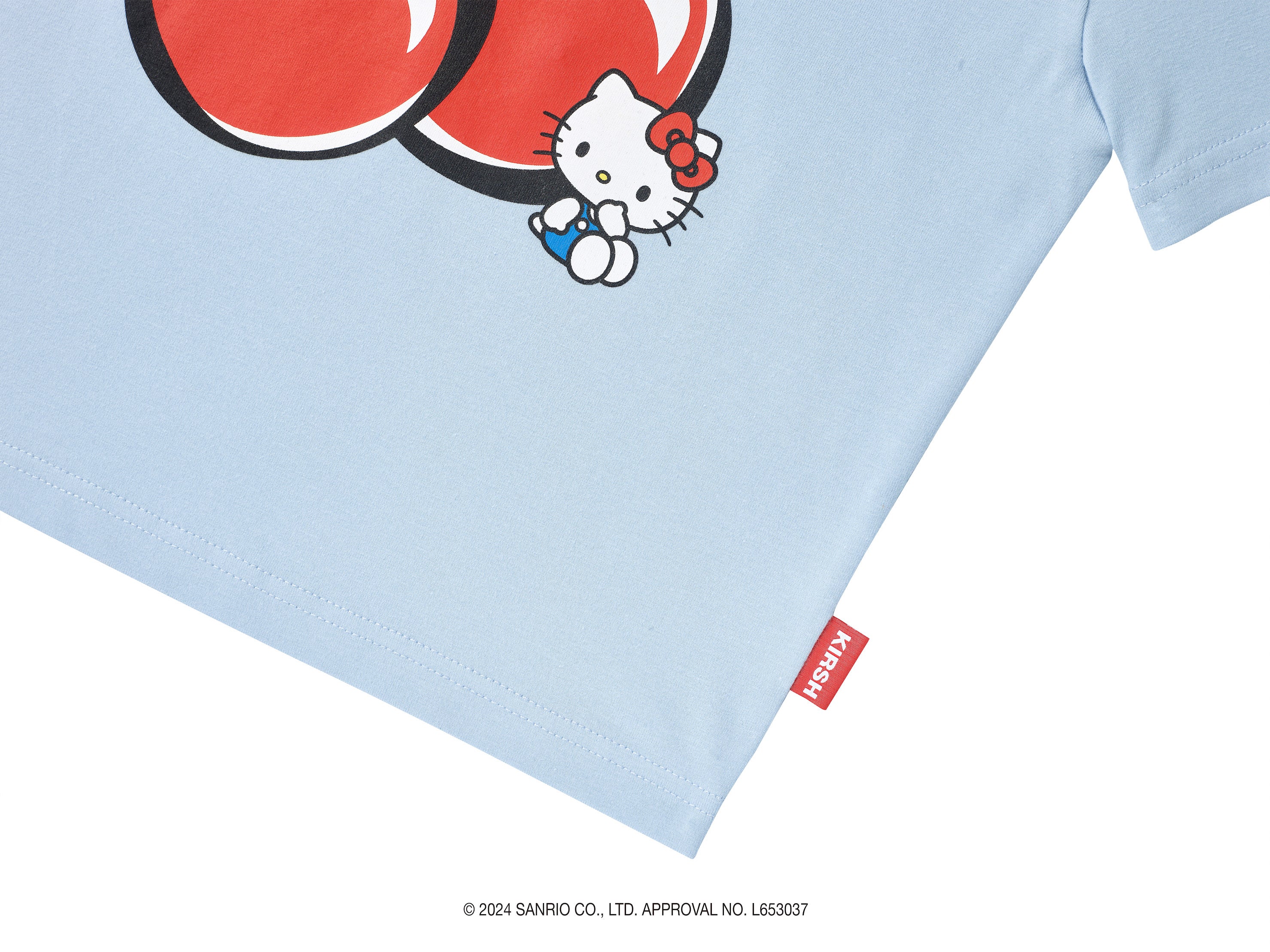 【KIRSH X HELLO KITTY】チェリークロップTシャツ【スカイ】