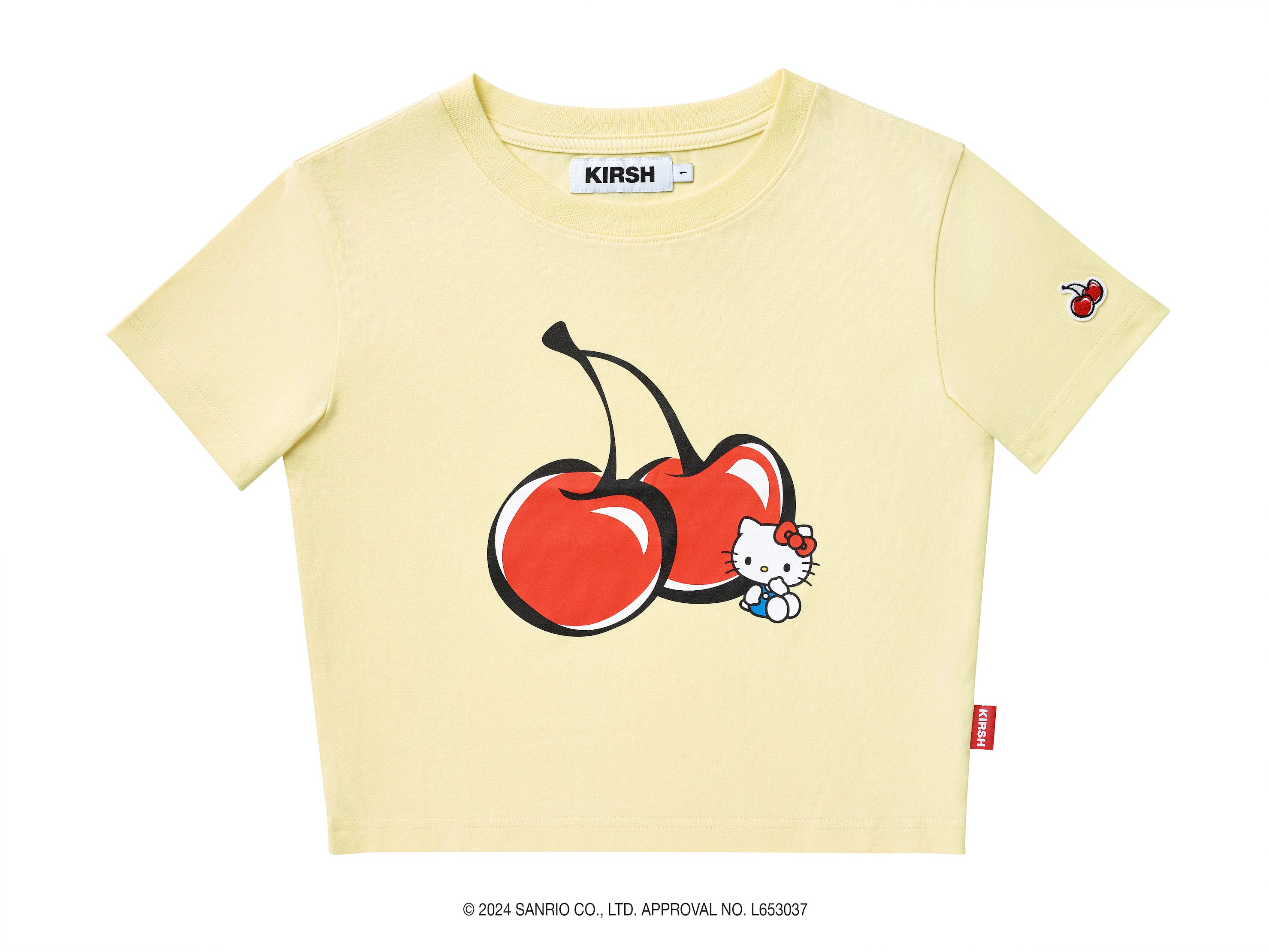 KIRSH X HELLO KITTY】チェリークロップTシャツ【イエロー】