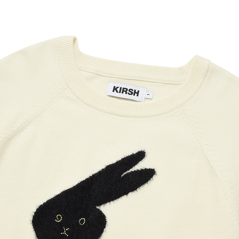 WITTY BUNNY FACE POINT KNIT【IVORY】