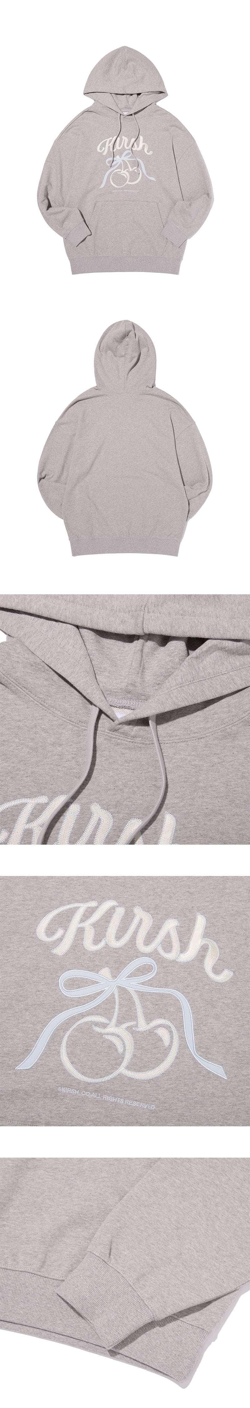 リボンアップリケルーズフィットフーディ【レッド】